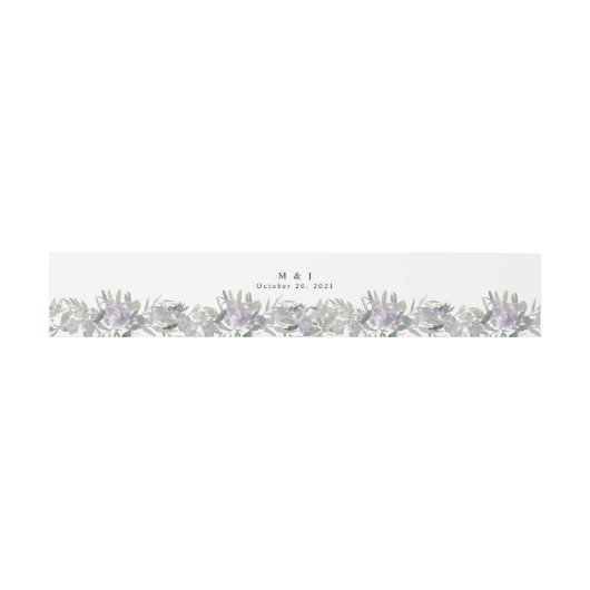 Lavender Wildflower Greenery Wedding Uitnodigingen Wikkel (Vlak)