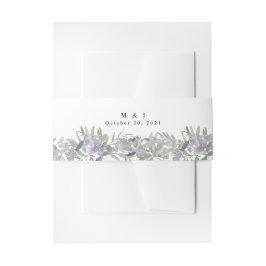 Lavender Wildflower Greenery Wedding Uitnodigingen Wikkel