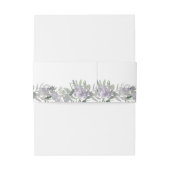 Lavender Wildflower Greenery Wedding Uitnodigingen Wikkel (Achterkant Voorbeeld)