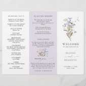 Lavender Wildflower Meadow Garden Wedding Program (Voorkant)