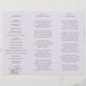 Lavender Wildflower Meadow Garden Wedding Program (Achterkant)