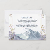 Lavender Wildflower Mountain Birthday Bedankkaart (Voorkant)