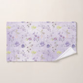 Lavender Wildflower Pattern Handdoek (Handdoek)