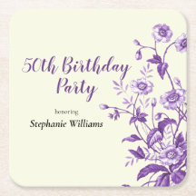 Lavender Wildflower Women's 50th Birthday Party