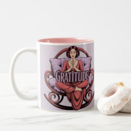 Lavender Wine Affirmation Meditation Mug Tweekleurige Koffiemok