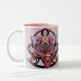 Lavender Wine Affirmation Meditation Mug Tweekleurige Koffiemok