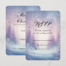 Lavender Winter Snowfall Serenade Wedding