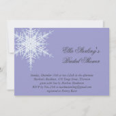 Lavender Winter Snowflake Bridal Shower Kaart (Voorkant)