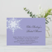 Lavender Winter Snowflake Bridal Shower Kaart (Staand voorkant)