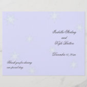 Lavender Winter Snowflake Wedding Programme (Voorkant)