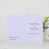 Lavender Winter Snowflake Wedding Programme (Staand voorkant)