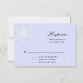 Lavender Winter Snowflake Wedding RSVP (Voorkant)