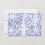 Lavender Winter Snowflake Wedding RSVP (Achterkant)