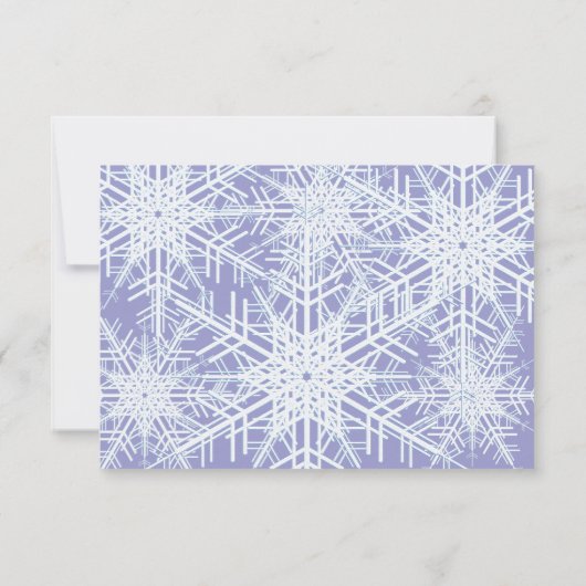 Lavender Winter Snowflake Wedding RSVP (Achterkant)