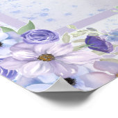 Lavender Wisteria Floral Arch Wedding Welcome Poster (Hoek)