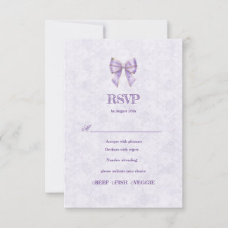 Lavender Wisteria Ribbon – Japanese-Inspired RSVP Kaartje