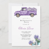 Lavender Wisteria Truck Bachlorette Party Invites (Voorkant)