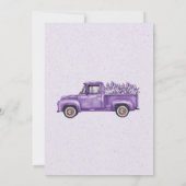 Lavender Wisteria Truck Bachlorette Party Invites (Achterkant)