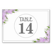 Lavender Wisteria Wedding Table Number Kaart (Achterkant)