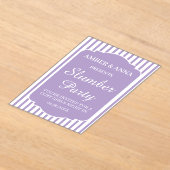 LAVENDER WITTE GEpersonaliseerde NAAM SLUIMERPARTY Acryl Uitnodigingen (Laagn)