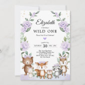 Lavender Woodland Floral Greenery Birthday Kaart (Voorkant)
