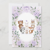 Lavender Woodland Floral Greenery Birthday Kaart (Achterkant)
