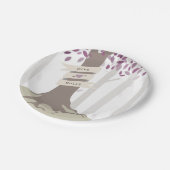 Lavender Woodland Wedding Papieren Bordje (Gekanteld)