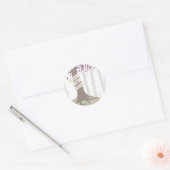 Lavender Woodland Wedding Ronde Sticker (Envelop)