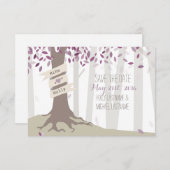 Lavender Woodland Wedding Save the Date (Voorkant / Achterkant)