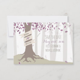 Lavender Woodland Wedding Save the Date