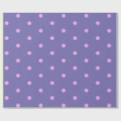 Lavender Wrapping Paper met roze poolpunten Cadeaupapier (Vlak)
