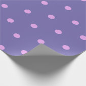 Lavender Wrapping Paper met roze poolpunten Cadeaupapier (Hoek)