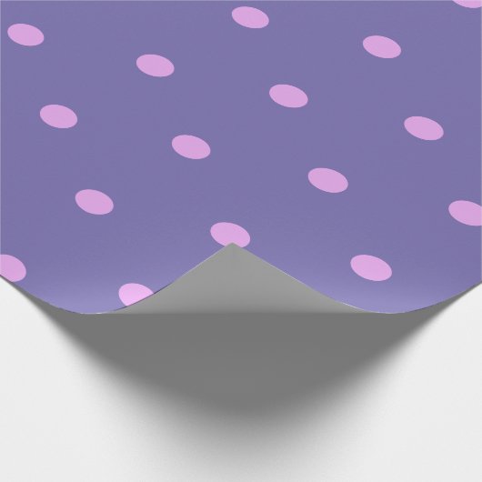 Lavender Wrapping Paper met roze poolpunten Cadeaupapier (Hoek)