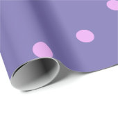 Lavender Wrapping Paper met roze poolpunten Cadeaupapier (Rol Hoek)