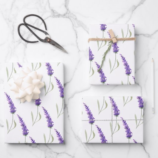 Lavender Wrapping Paper Sheets (Voorkant)
