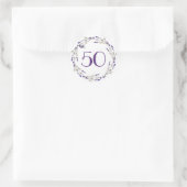 Lavender Wreath for 50th Jubileum Ronde Sticker (Tas)