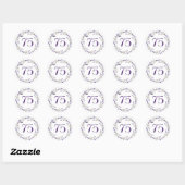 Lavender Wreath for 75th Jubileum Ronde Sticker (Vel)