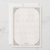 Lavender Wreath Invitation Kaart (Achterkant)