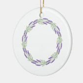 Lavender Wreath Keramisch Ornament (Links)