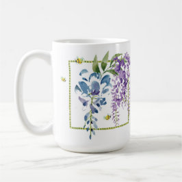 Lavender Yellow Flowers Classic Mok, 15 oz Koffiemok