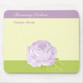Lavender Yellow Green Polkadots en Roos Muismat