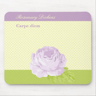 Lavender Yellow Green Polkadots en Roos Muismat