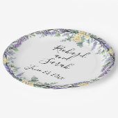 Lavender Yellow Rose en Eucalyptus  Papieren Bordje (Gekanteld)