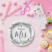 Lavender Yellow Rose en Eucalyptus Papieren Bordje (Feest)