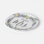 Lavender Yellow Rose en Eucalyptus Papieren Bordje (Gekanteld)