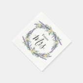 Lavender Yellow Rose en Eucalyptus Servet (Hoek)