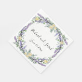 Lavender Yellow Rose en Eucalyptus Servet (Hoek)