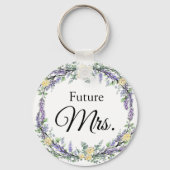 Lavender Yellow Rose en Eucalyptus Sleutelhanger (Voorkant)