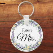 Lavender Yellow Rose en Eucalyptus Sleutelhanger (Voorkant)