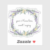 Lavender Yellow Rose en Eucalyptus Sticker (Vel)